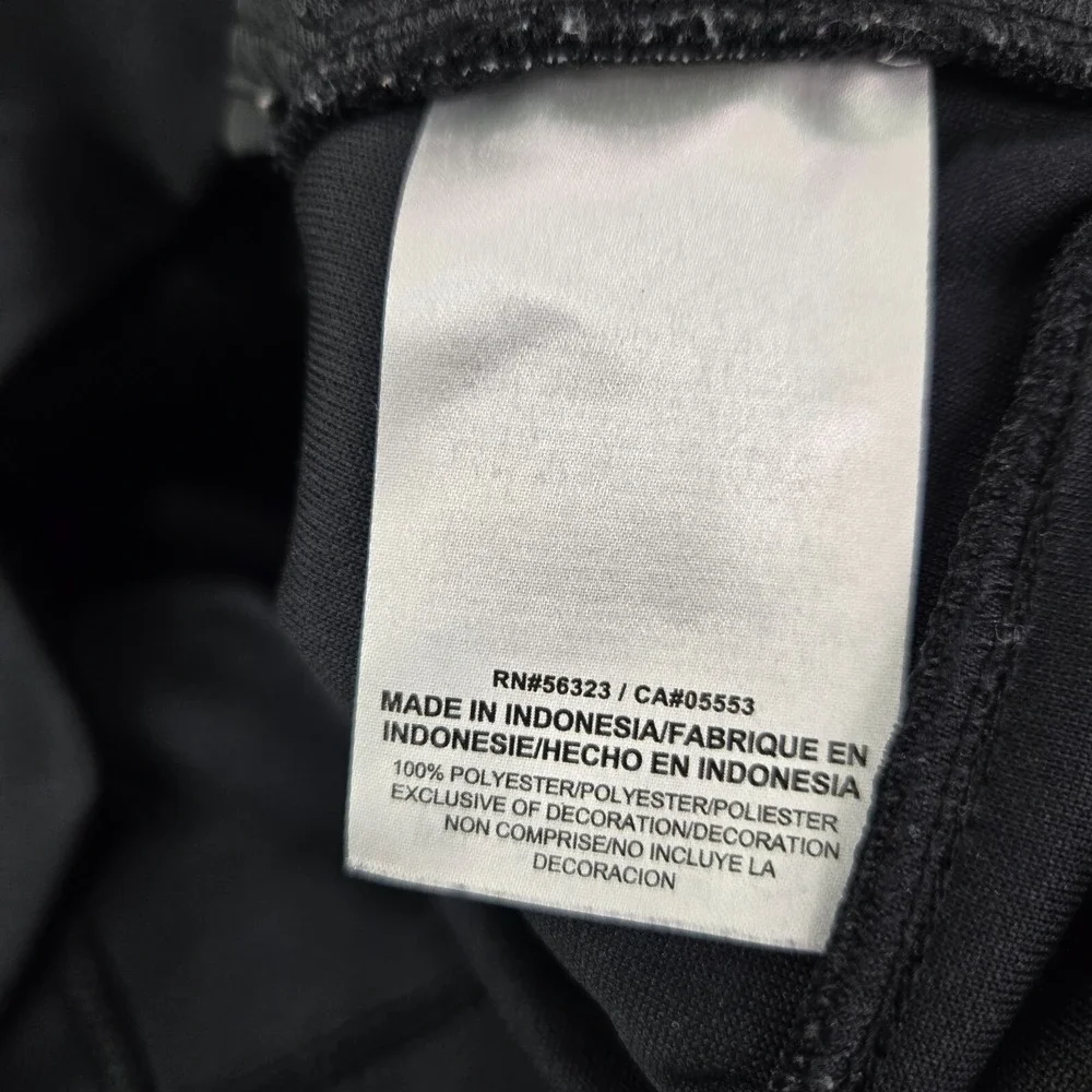 Nike Women Jacket Large Black Track Logo Swoosh Embroidered Pockets Full Zip - Picture 11 of 12